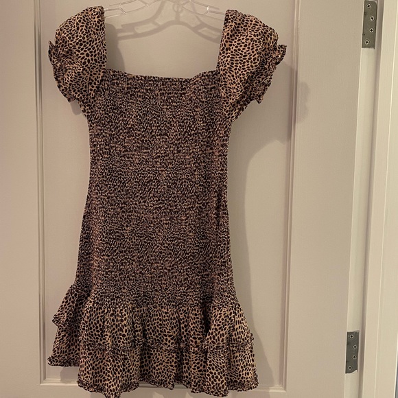 Leopard Print Maia Bergman Ada Smocked Dress | SZ M - Picture 5 of 8